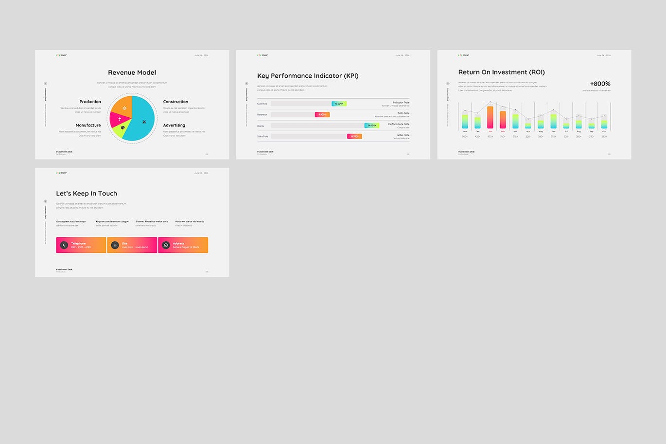 数据图表展示PPT模版