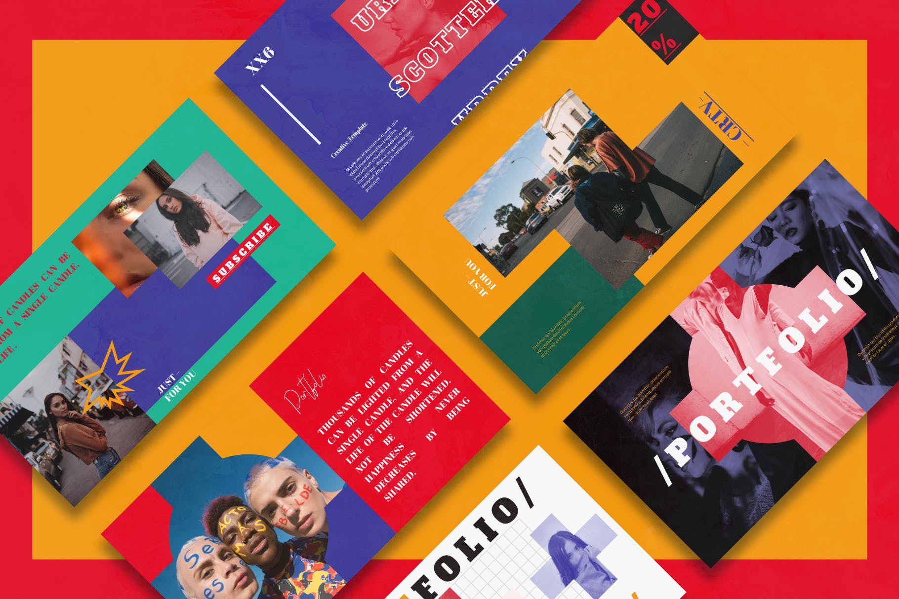 时尚彩色PPT模板下载（PPT,PPTX）