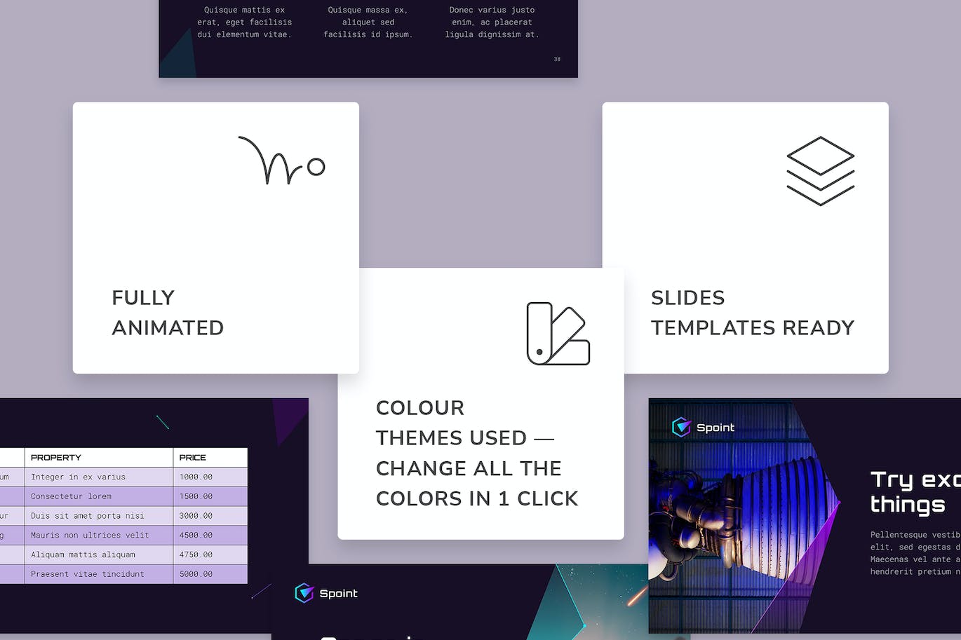 紫色精致宇宙空间PPT模板 (PPTX)