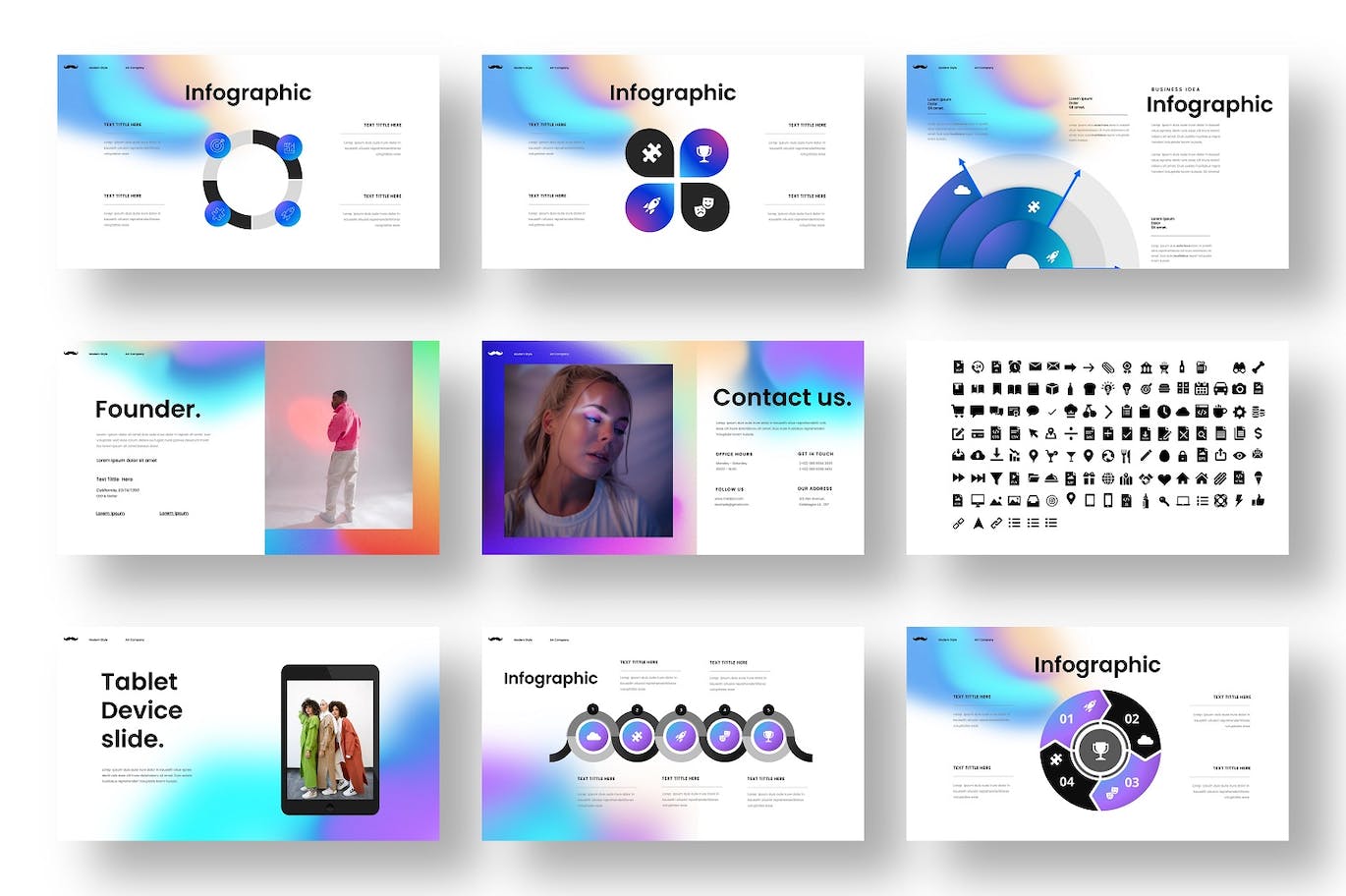 多彩高端商业计划 PPT模版