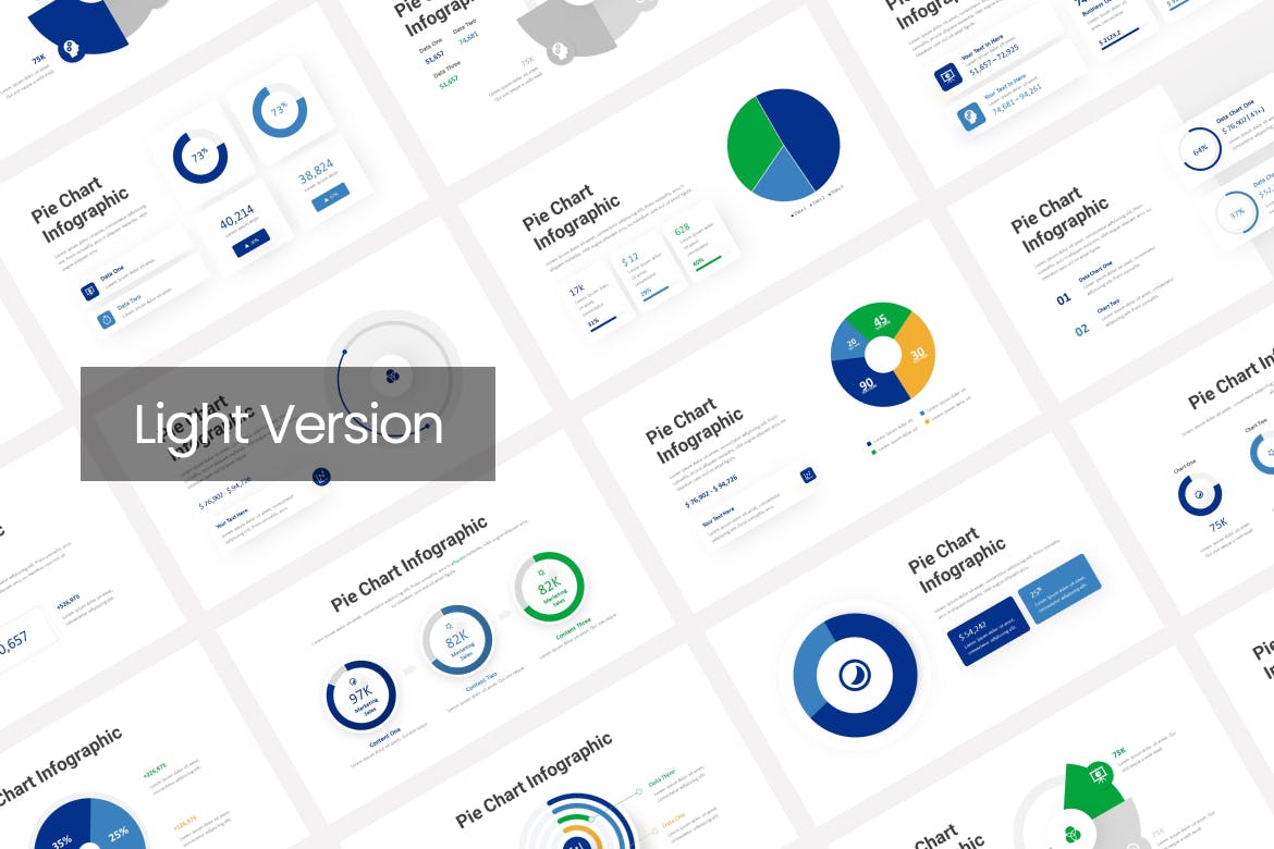 饼图数据财务PPT模板 (PPTX)