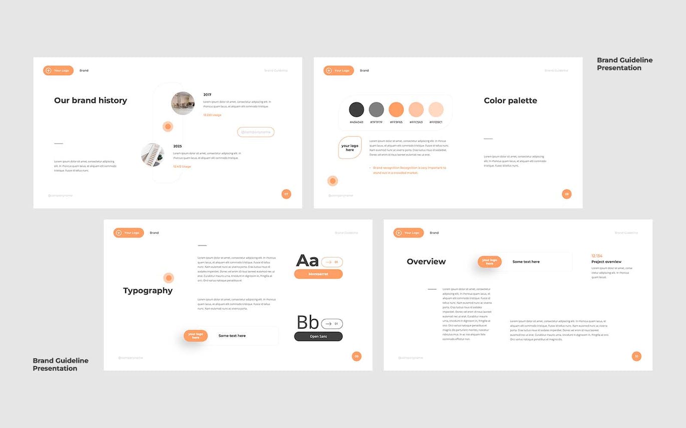 品牌指南 PPT模版 (PPTX)