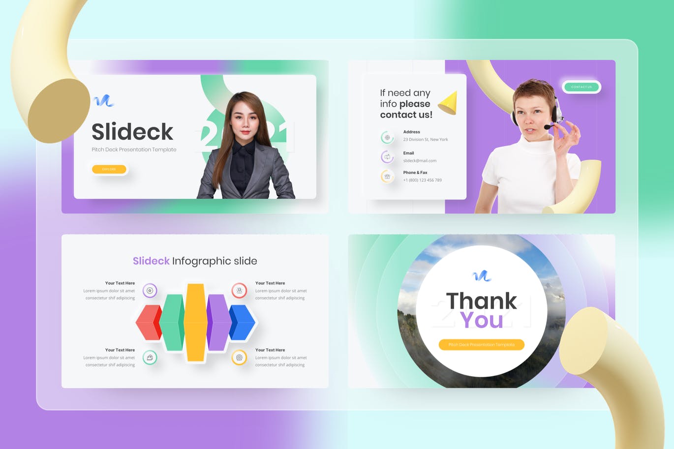 时尚清新简约多用途带有swot分析PPT模板（pptx）