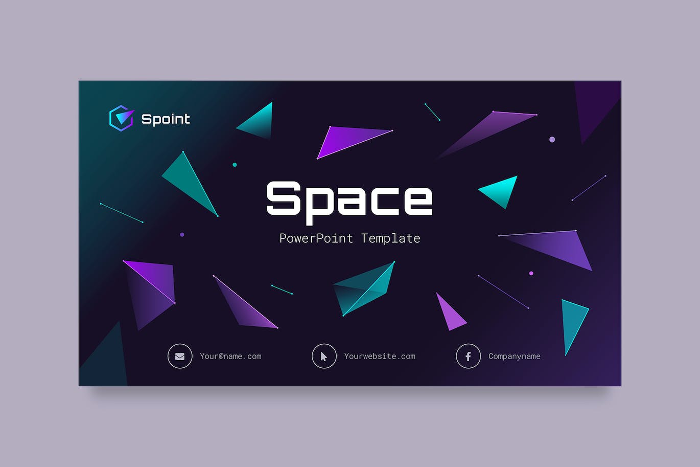 紫色精致宇宙空间PPT模板 (PPTX)