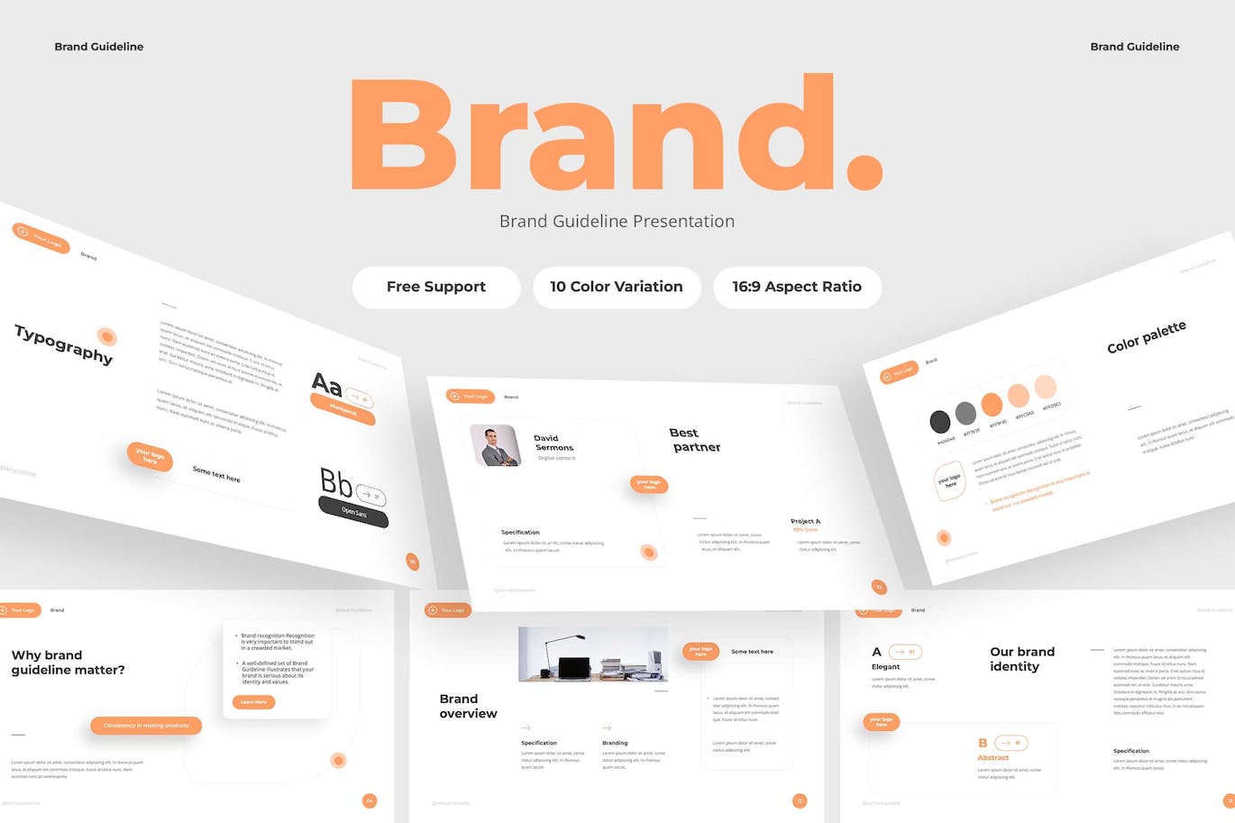 品牌指南 PPT模版 (PPTX)