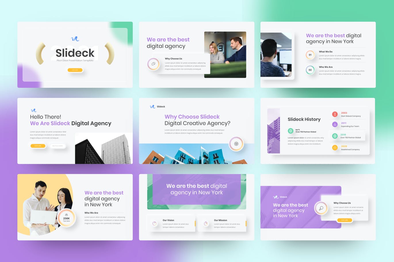 时尚清新简约多用途带有swot分析PPT模板（pptx）