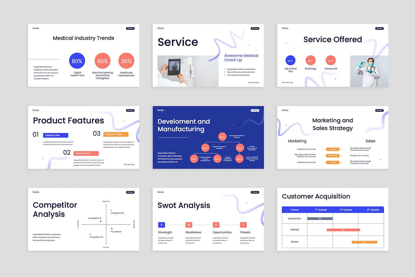蓝玫瑰医疗商业计划演示PPT模版 (PPT,PPTX)