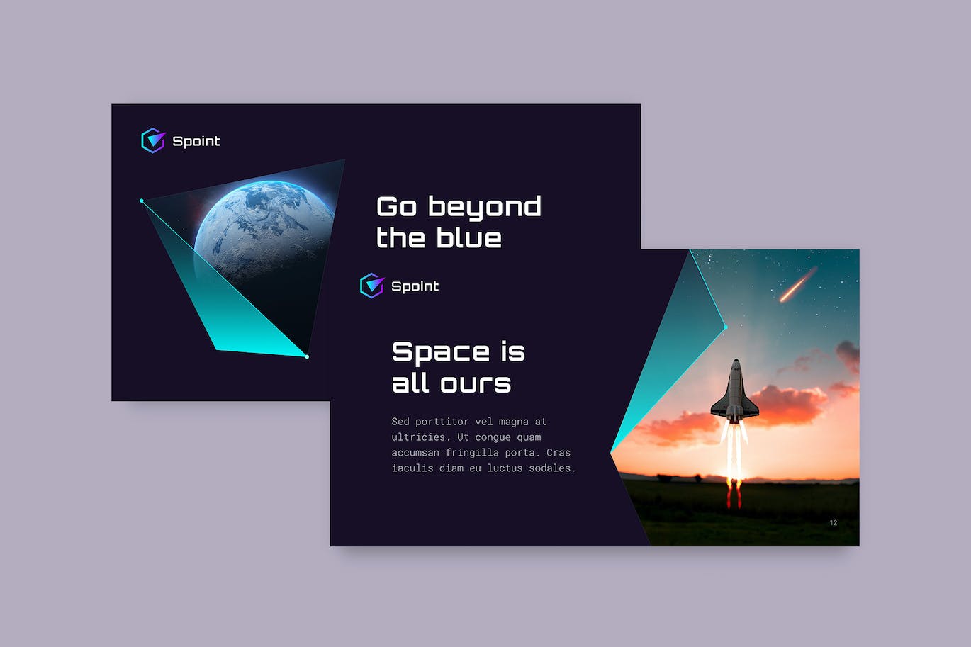 紫色精致宇宙空间PPT模板 (PPTX)