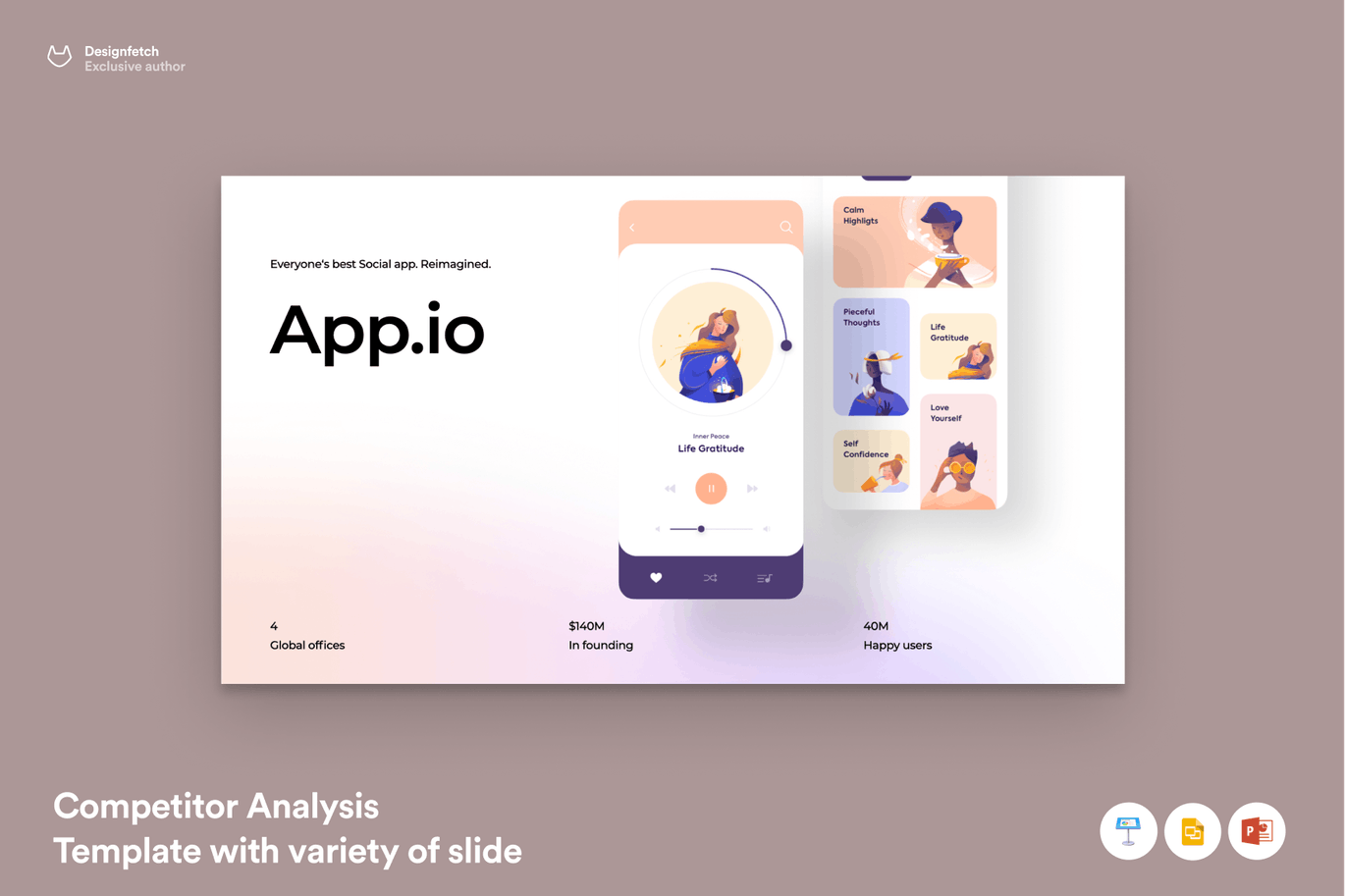 竞争对手分析PPT报告模板（PPTX）