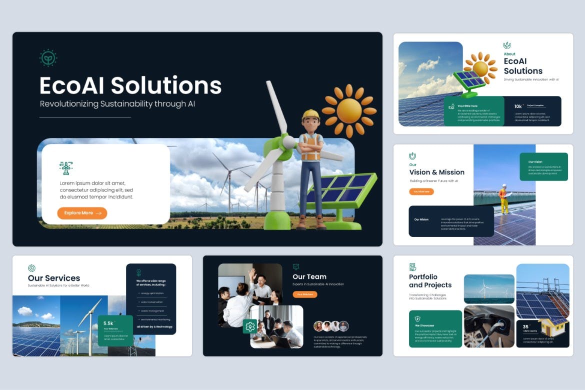 生态人工智能可持续发展 -PPT模版