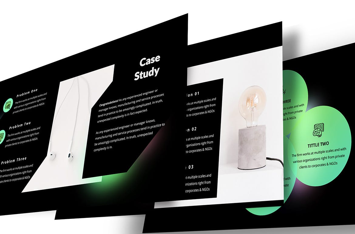 黑色创意网页设计机构PPT模板（PPTX）