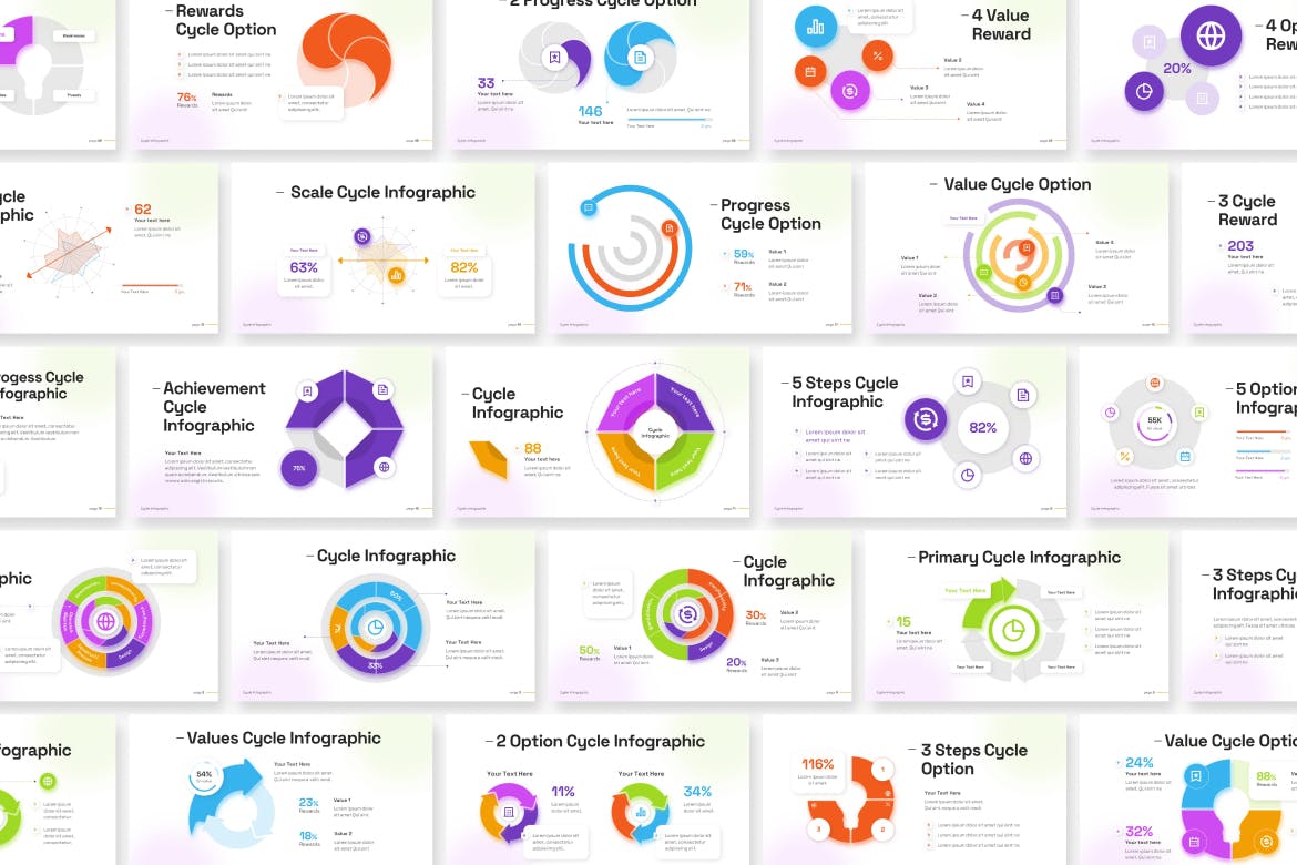周期信息图模板PPT模版 (PPTX)