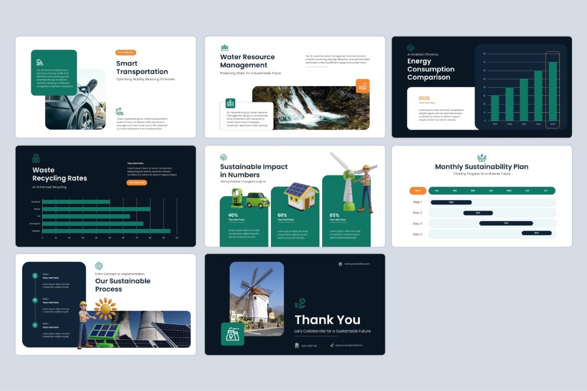 生态人工智能可持续发展 -PPT模版