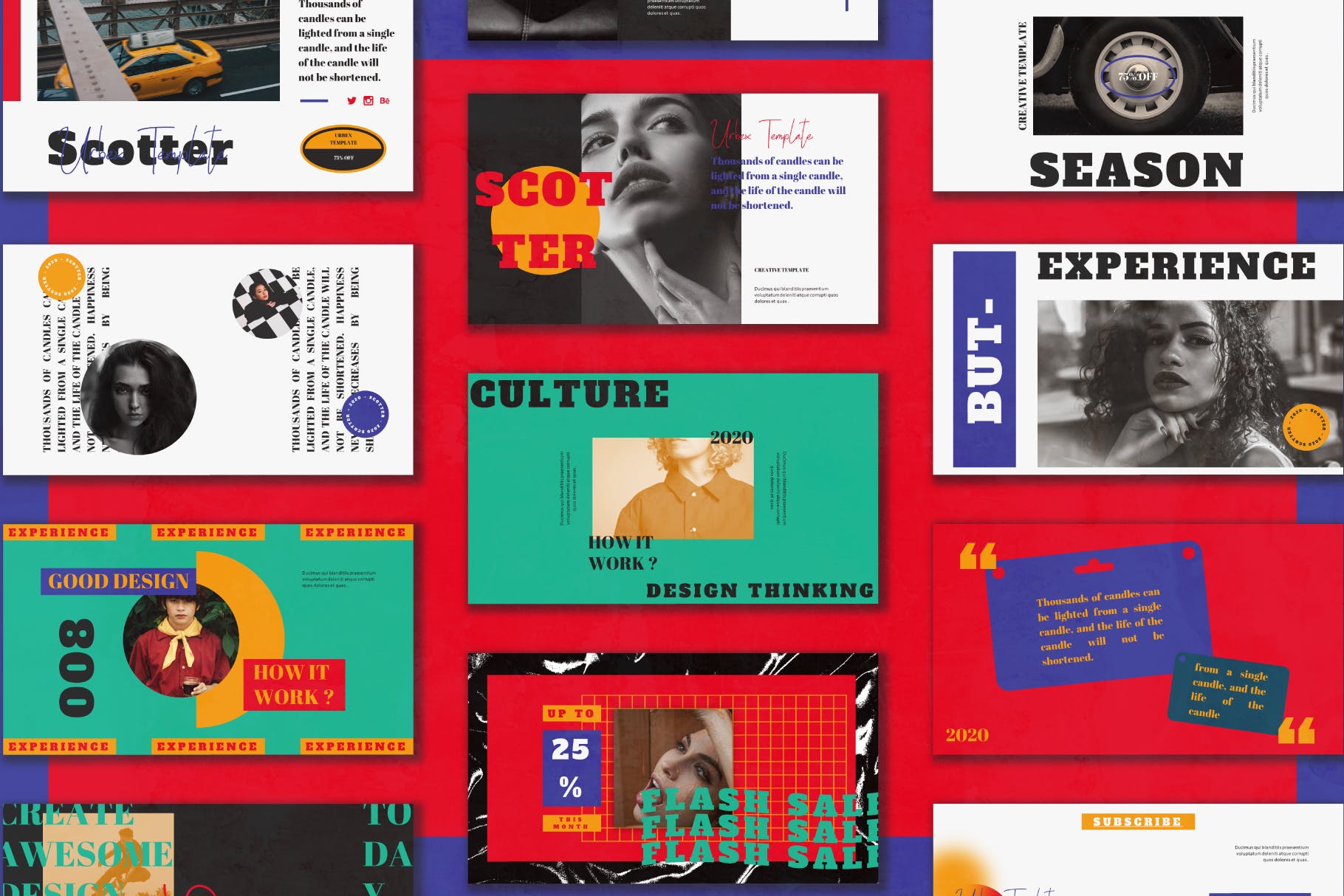 时尚彩色PPT模板下载（PPT,PPTX）