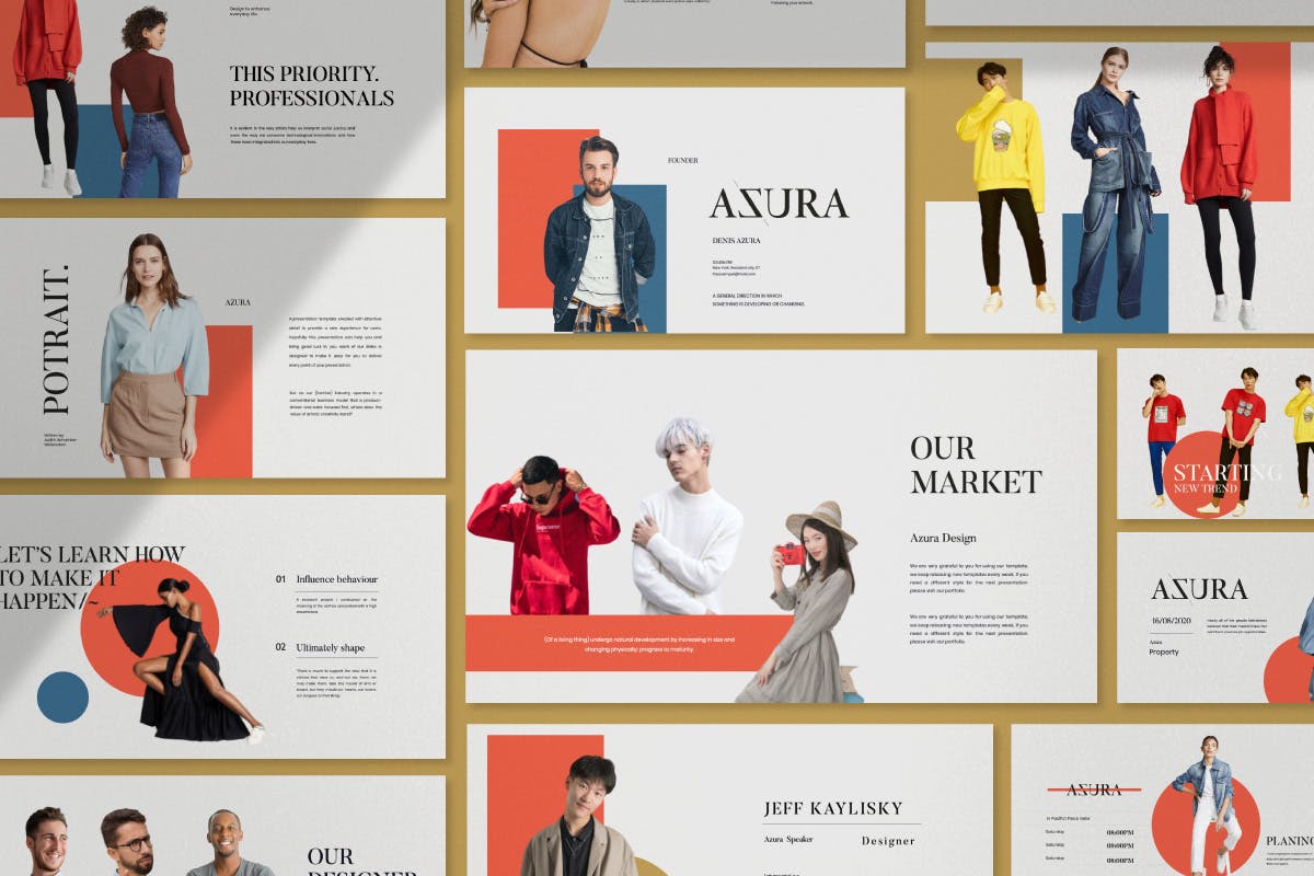 极简主义时尚品牌PPT模板下载（PPTX）