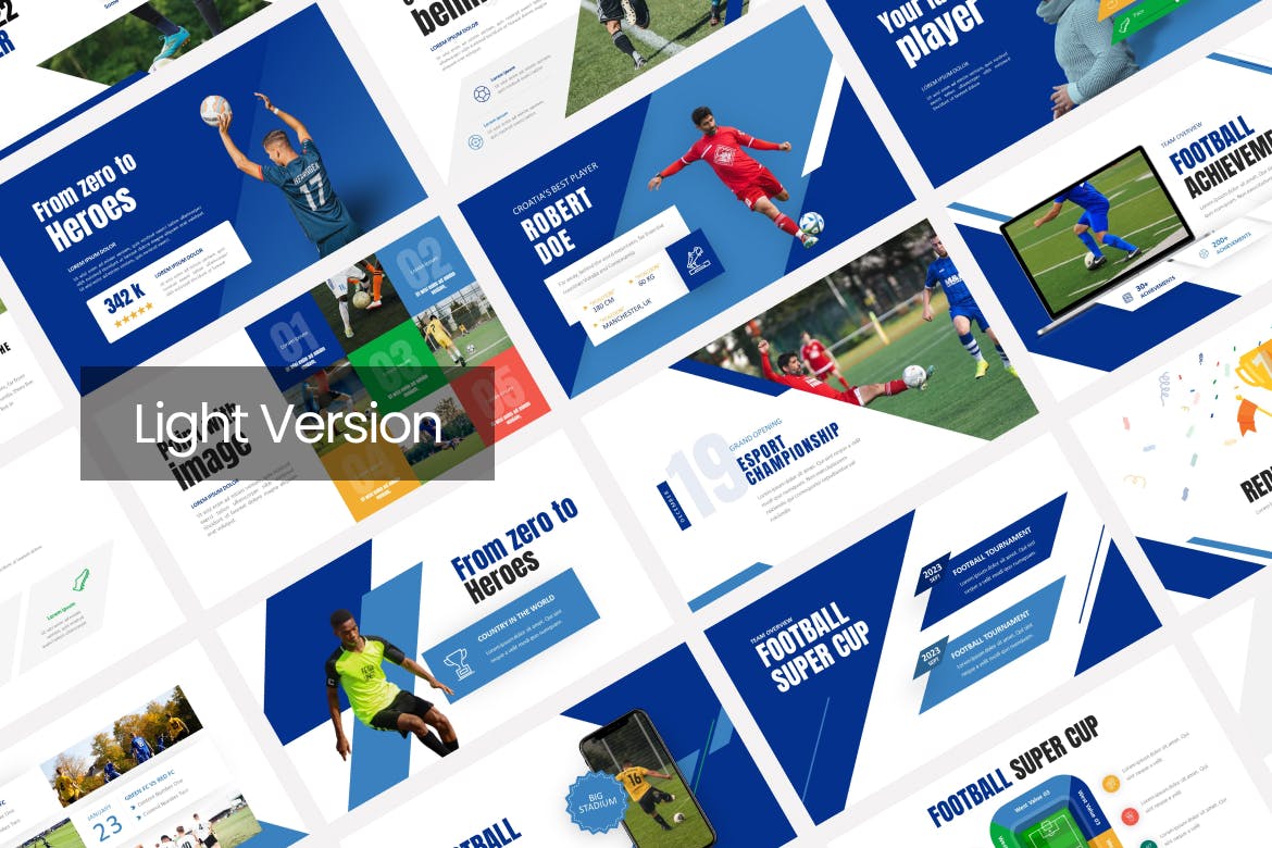 足球体育比赛活动 PPT模版 (PPTX)