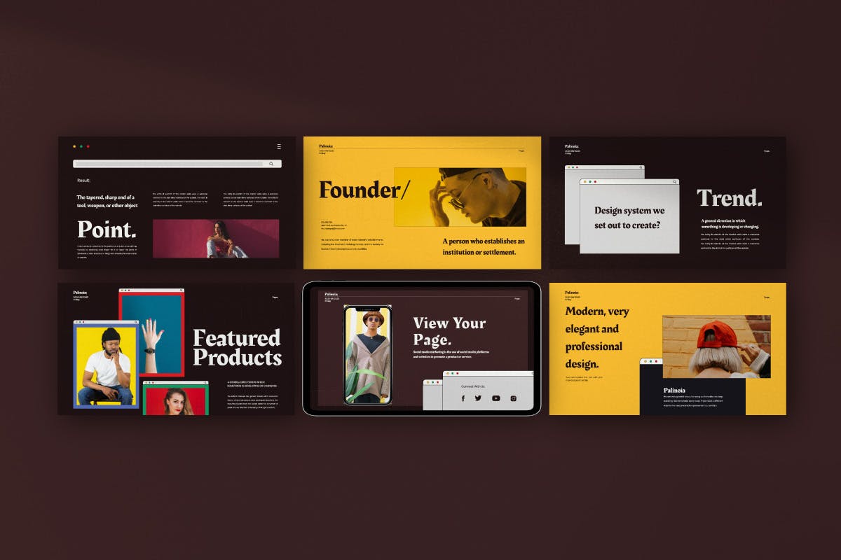 时尚高端创意多用途powerpoint幻灯片演示模板（pptx）