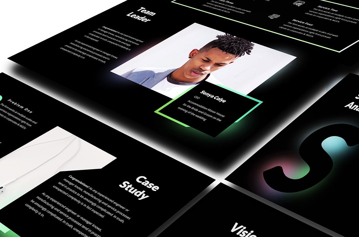 黑色创意网页设计机构PPT模板（PPTX）