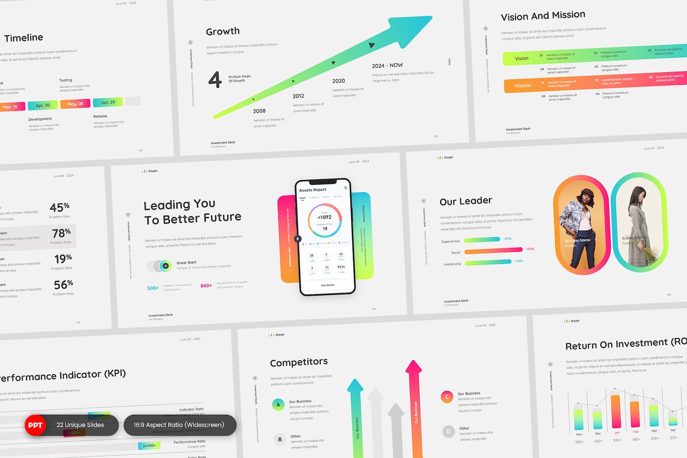 数据图表展示PPT模版