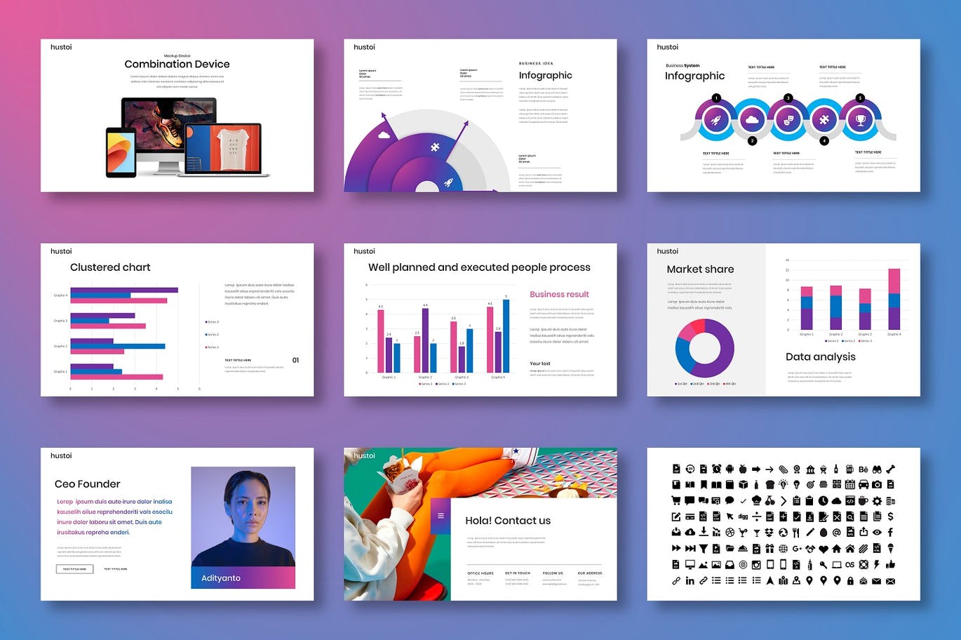 时尚高端多用途的商业商务PPT模板（PPTX）