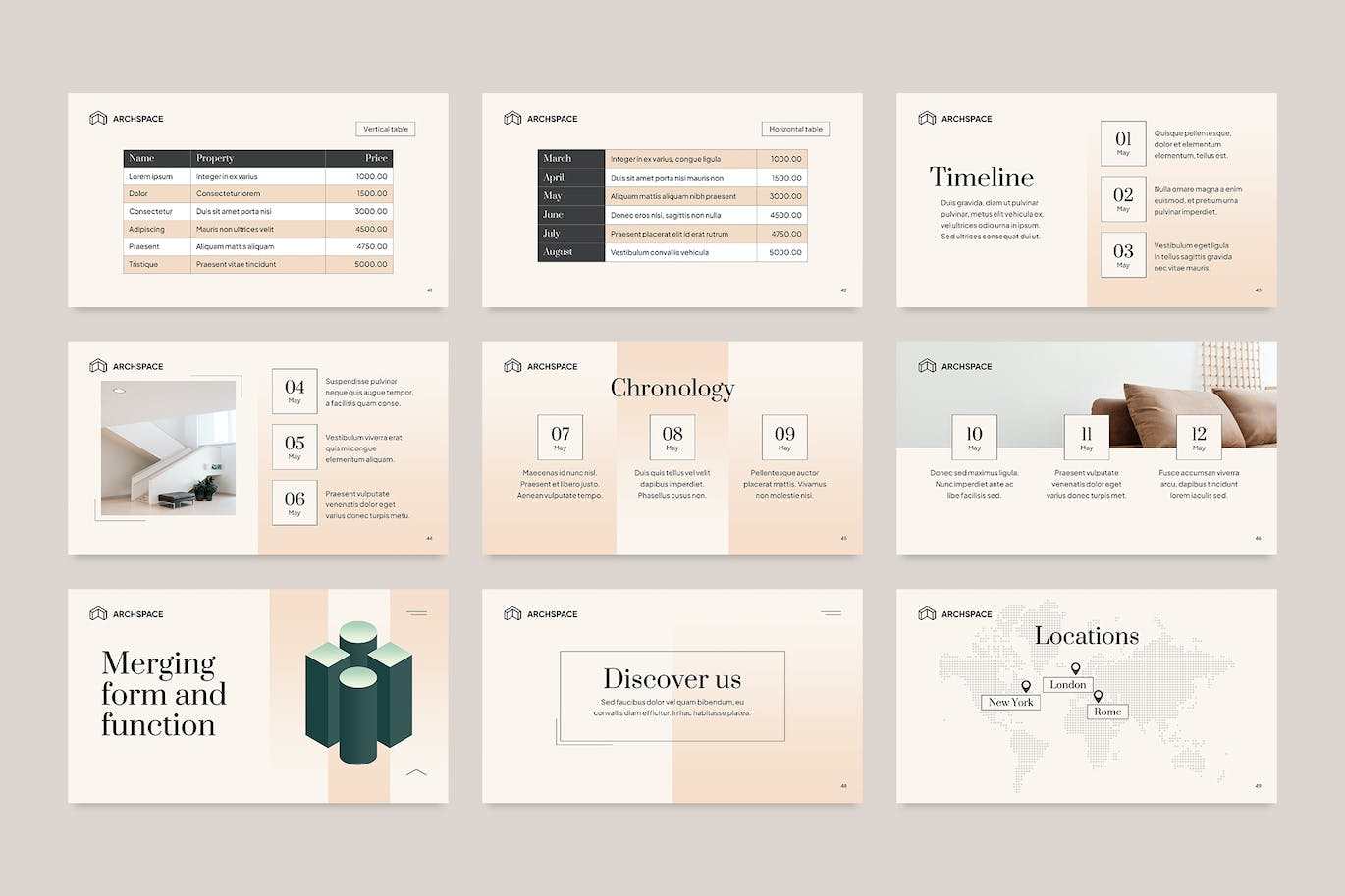 建筑和室内设计PPT模板 (PPTX)