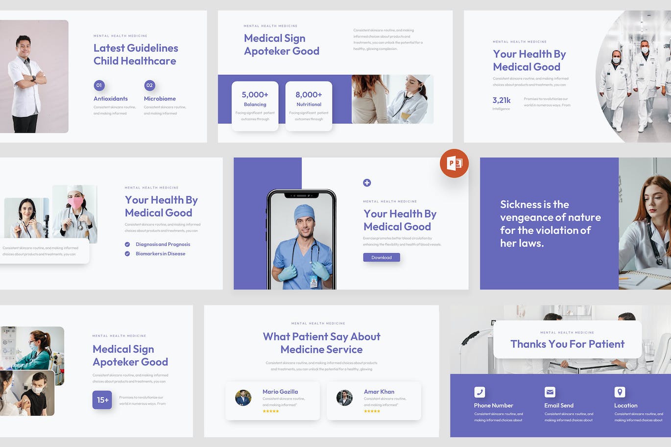 检查健康医疗PPT模板 (PPTX)