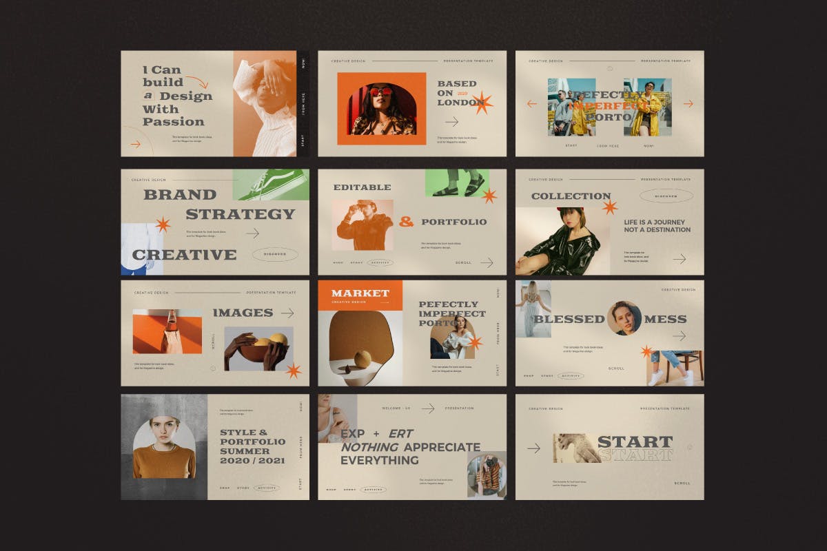 精美复古创意PPT模板（PPTX）