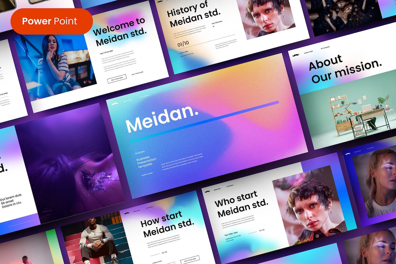 多彩高端商业计划 PPT模版