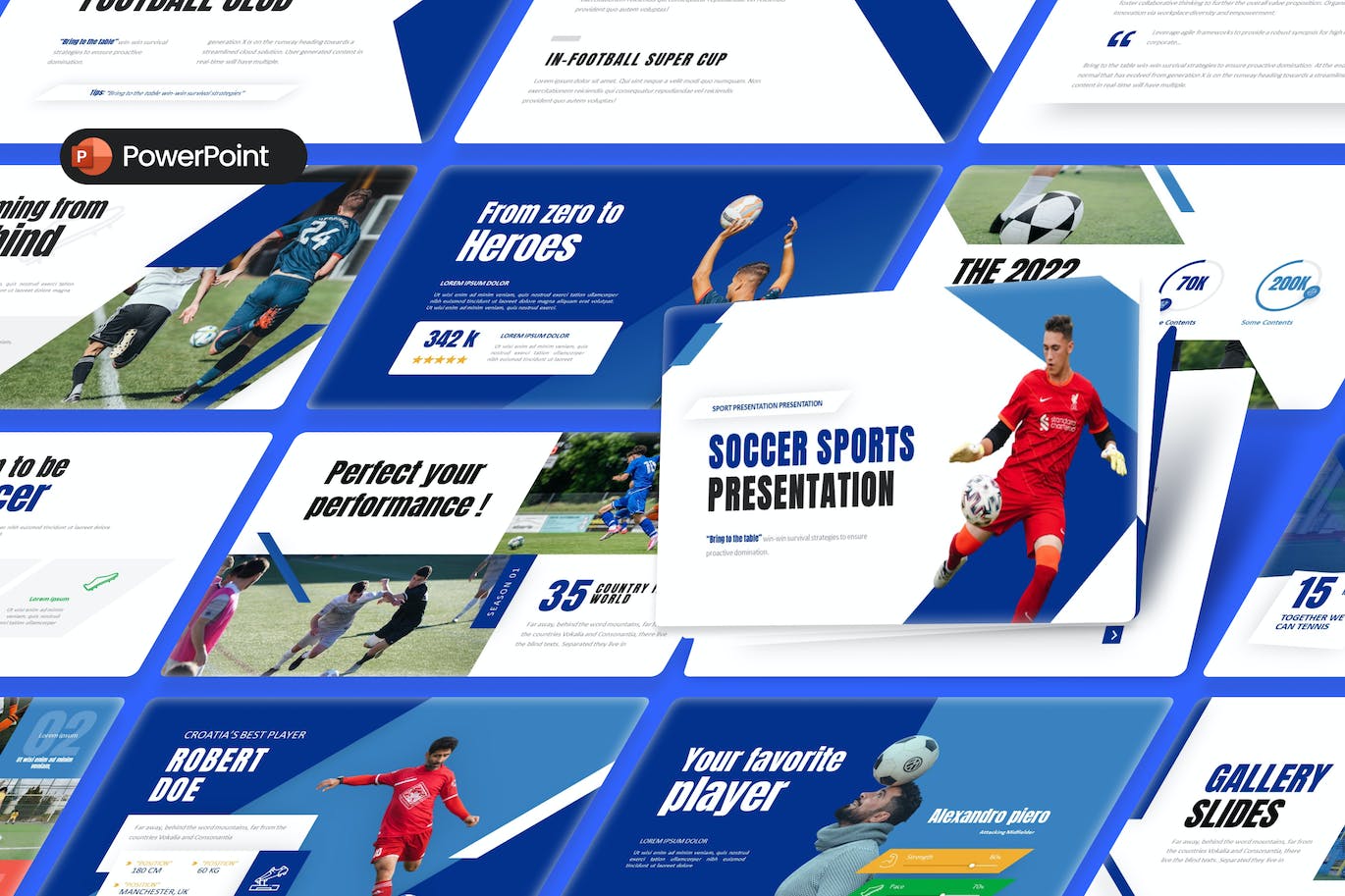 足球体育比赛活动 PPT模版 (PPTX)