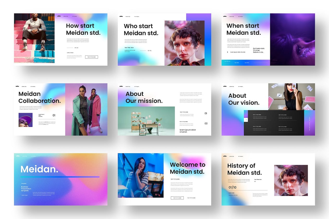 多彩高端商业计划 PPT模版