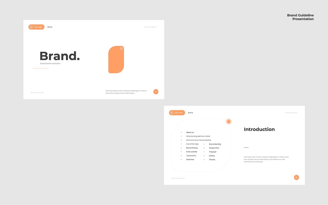 品牌指南 PPT模版 (PPTX)