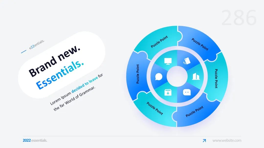 437页蓝色高级动态PPT版式大全！配有动画，一键换色！