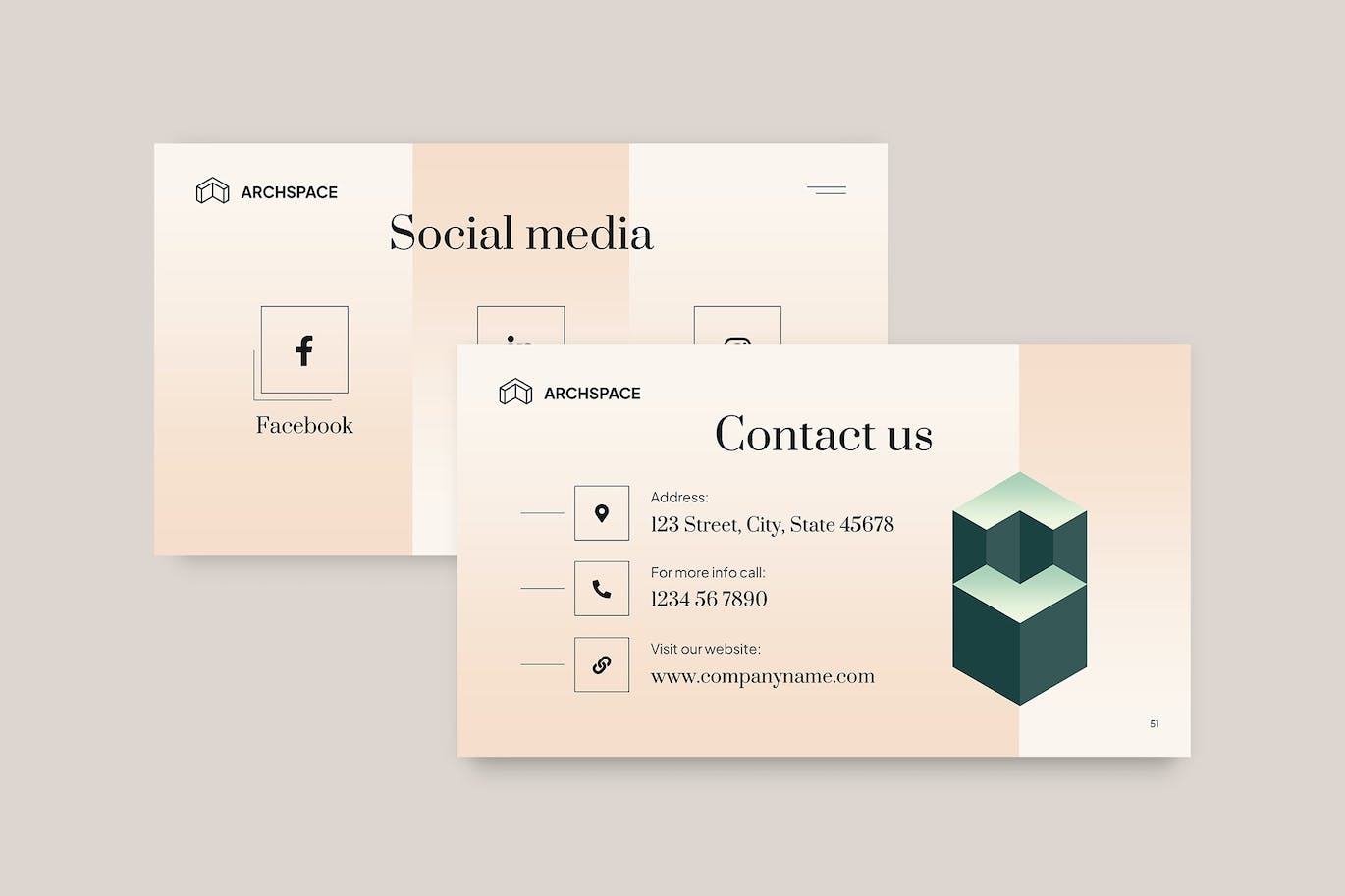 建筑和室内设计PPT模板 (PPTX)