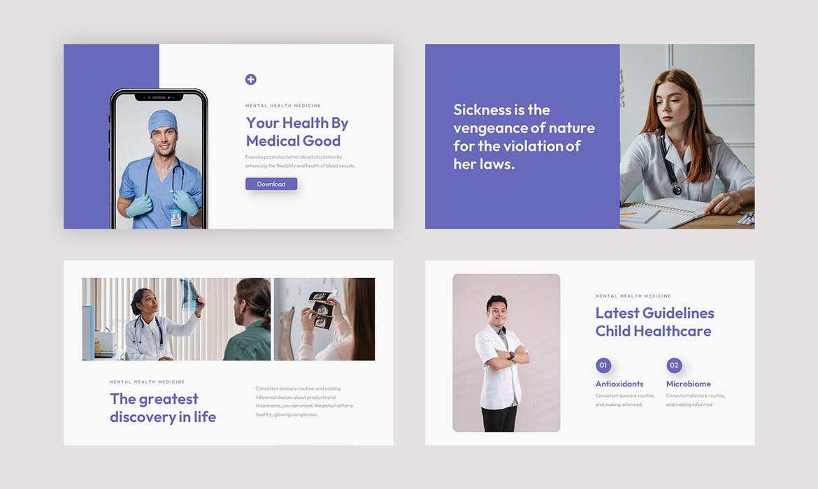 检查健康医疗PPT模板 (PPTX)