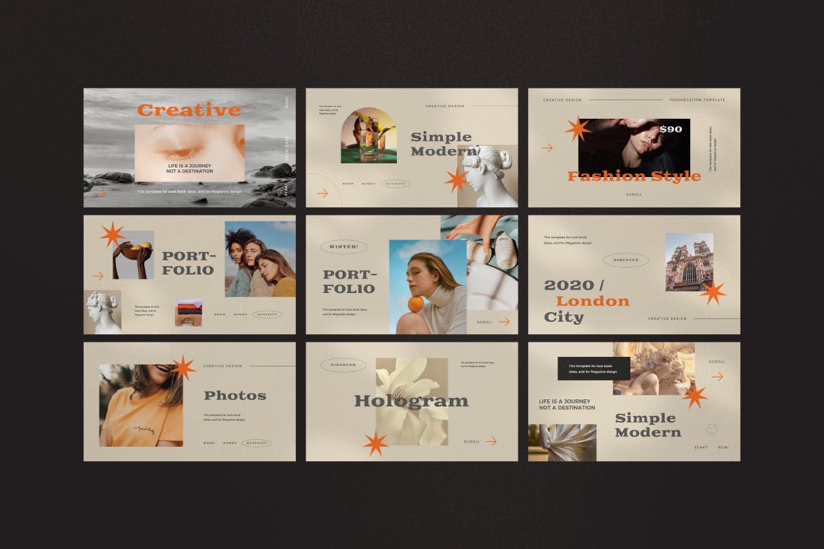 精美复古创意PPT模板（PPTX）