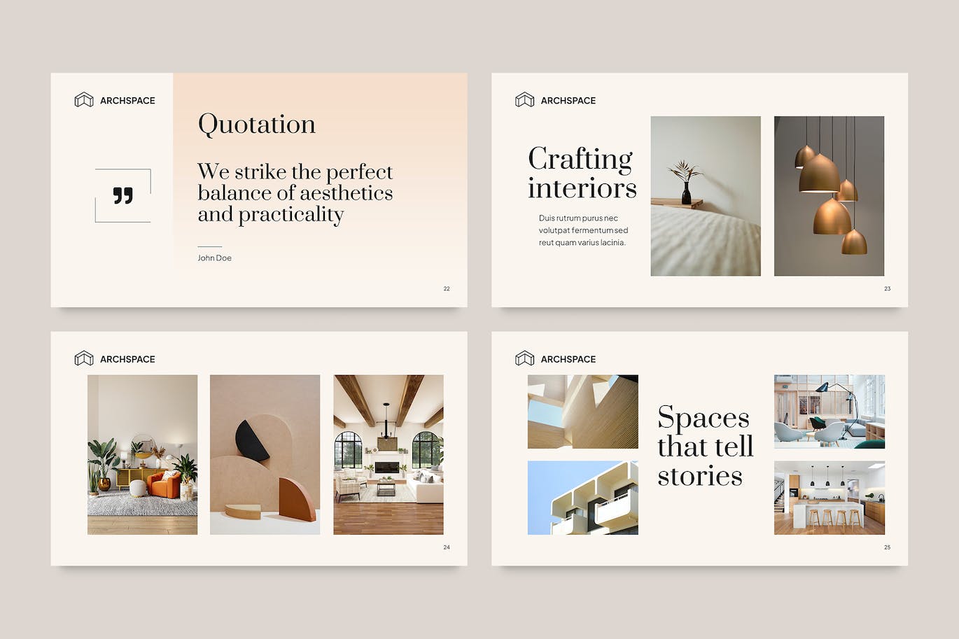 建筑和室内设计PPT模板 (PPTX)