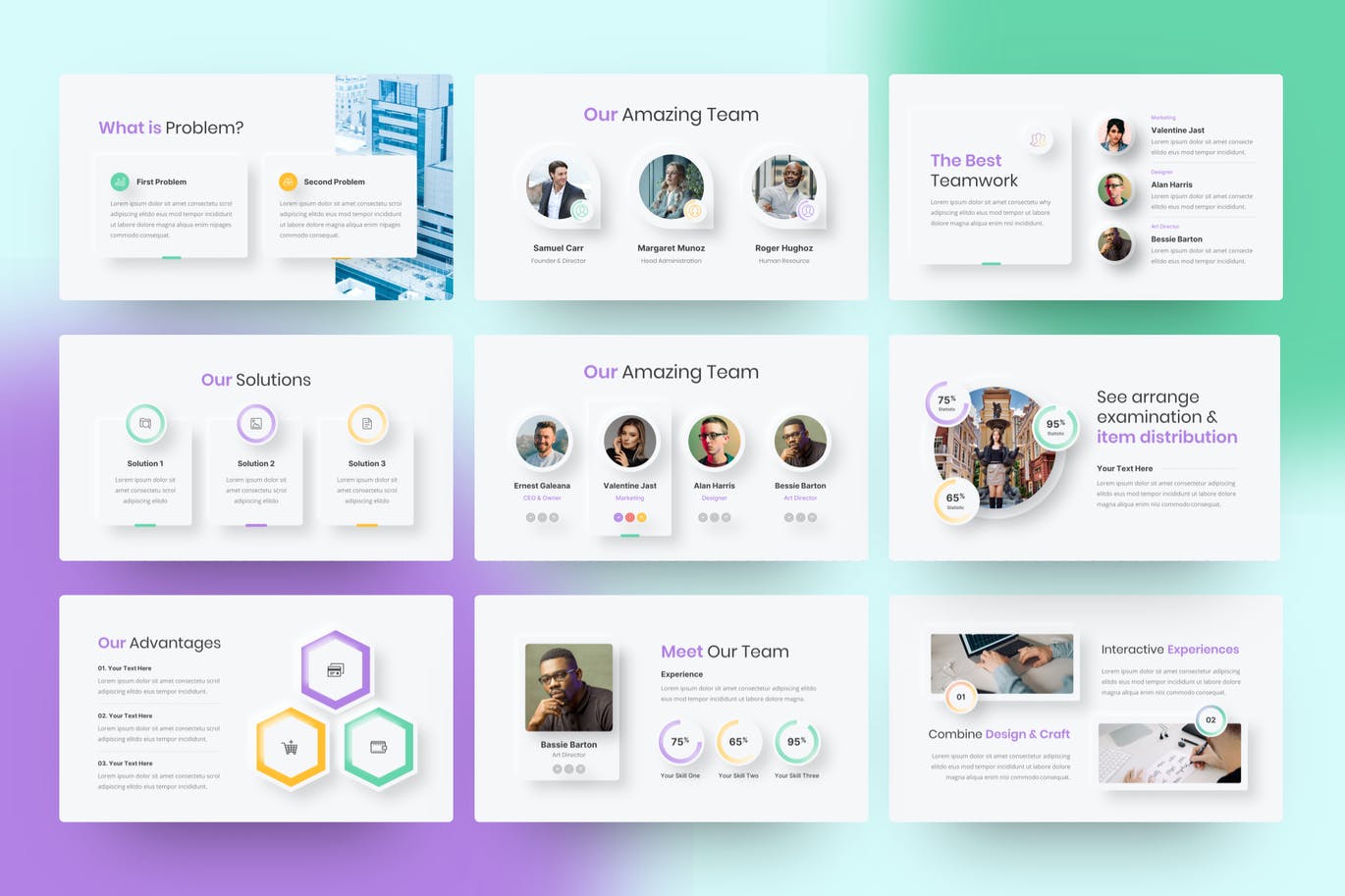 时尚清新简约多用途带有swot分析PPT模板（pptx）