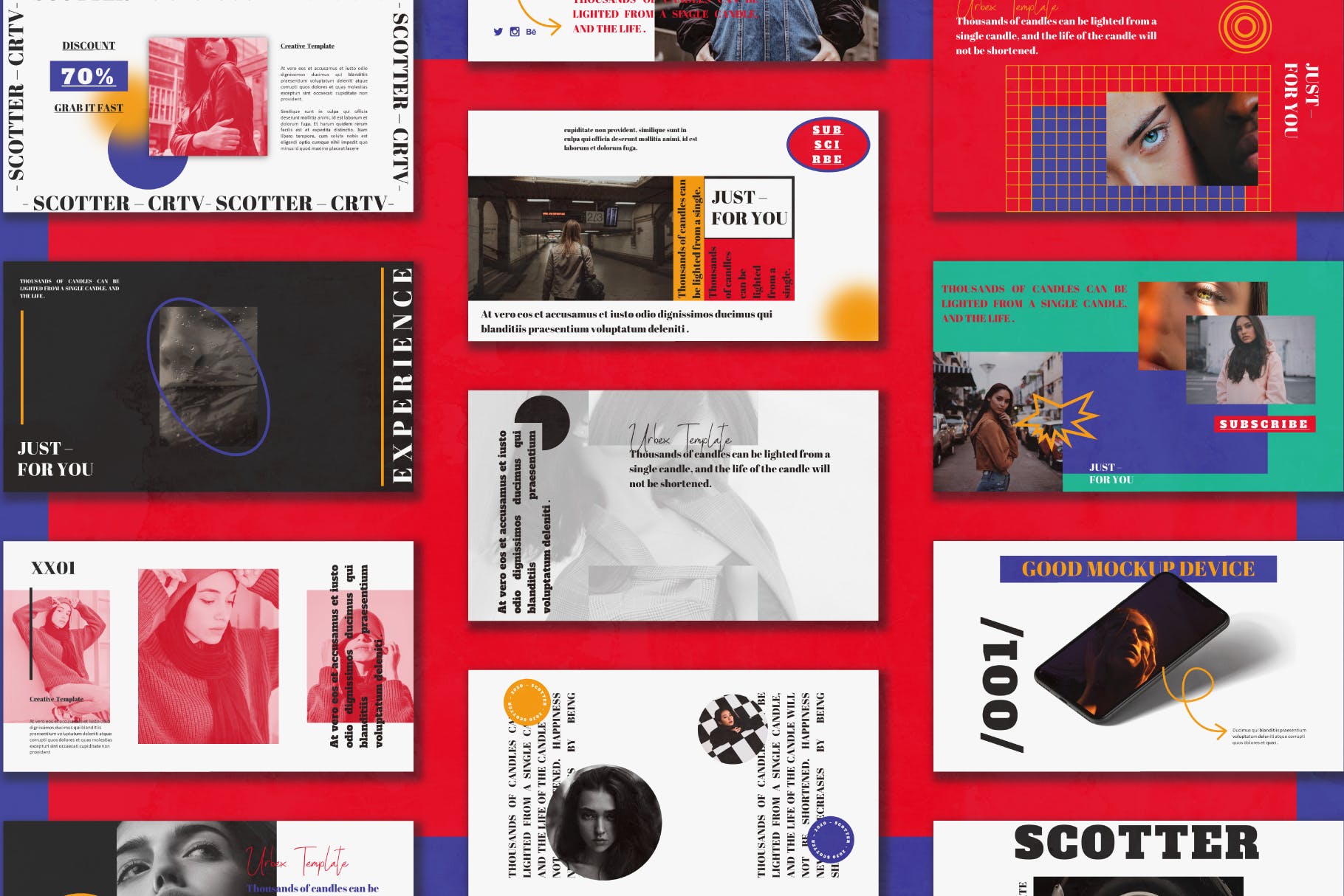 时尚彩色PPT模板下载（PPT,PPTX）