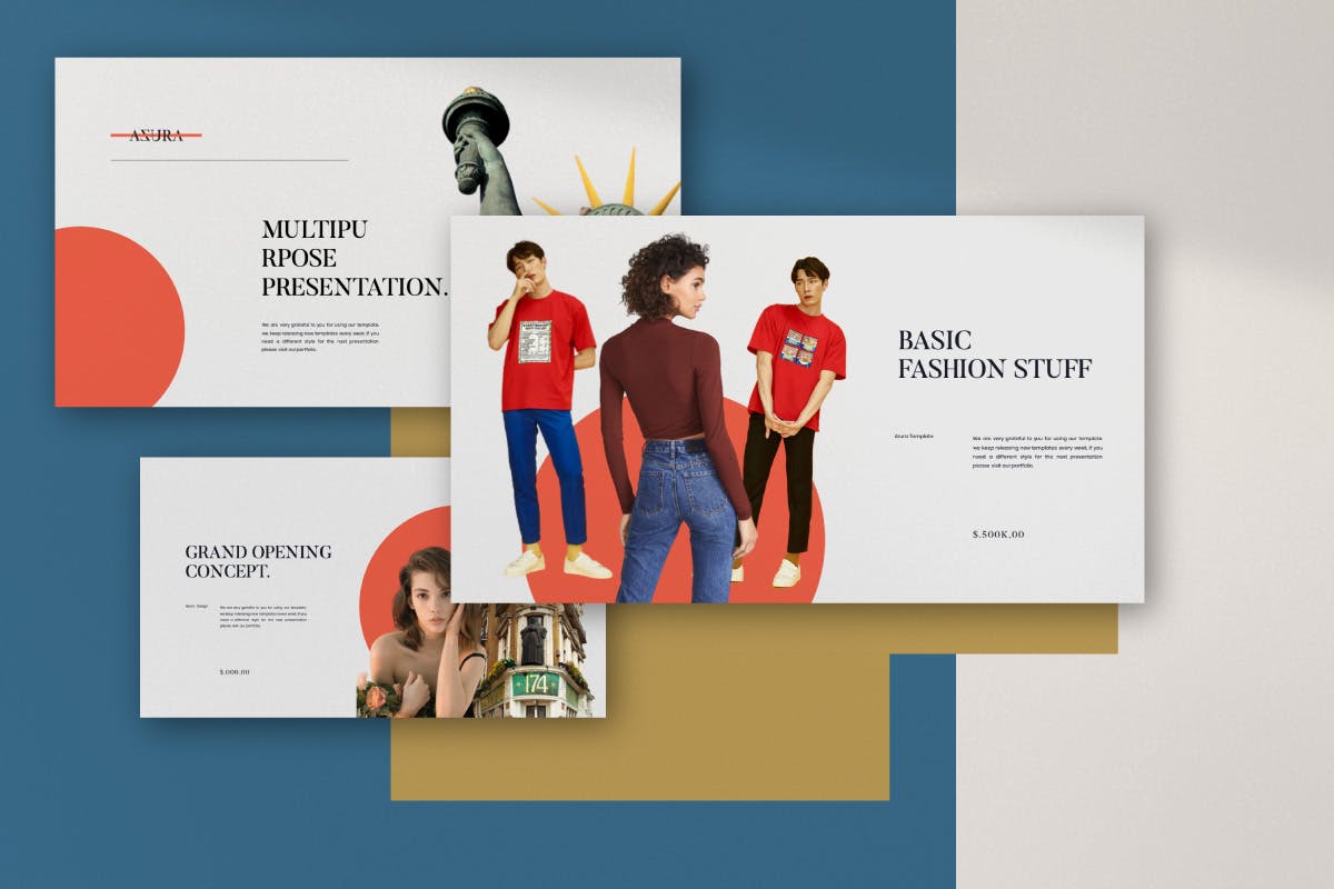 极简主义时尚品牌PPT模板下载（PPTX）