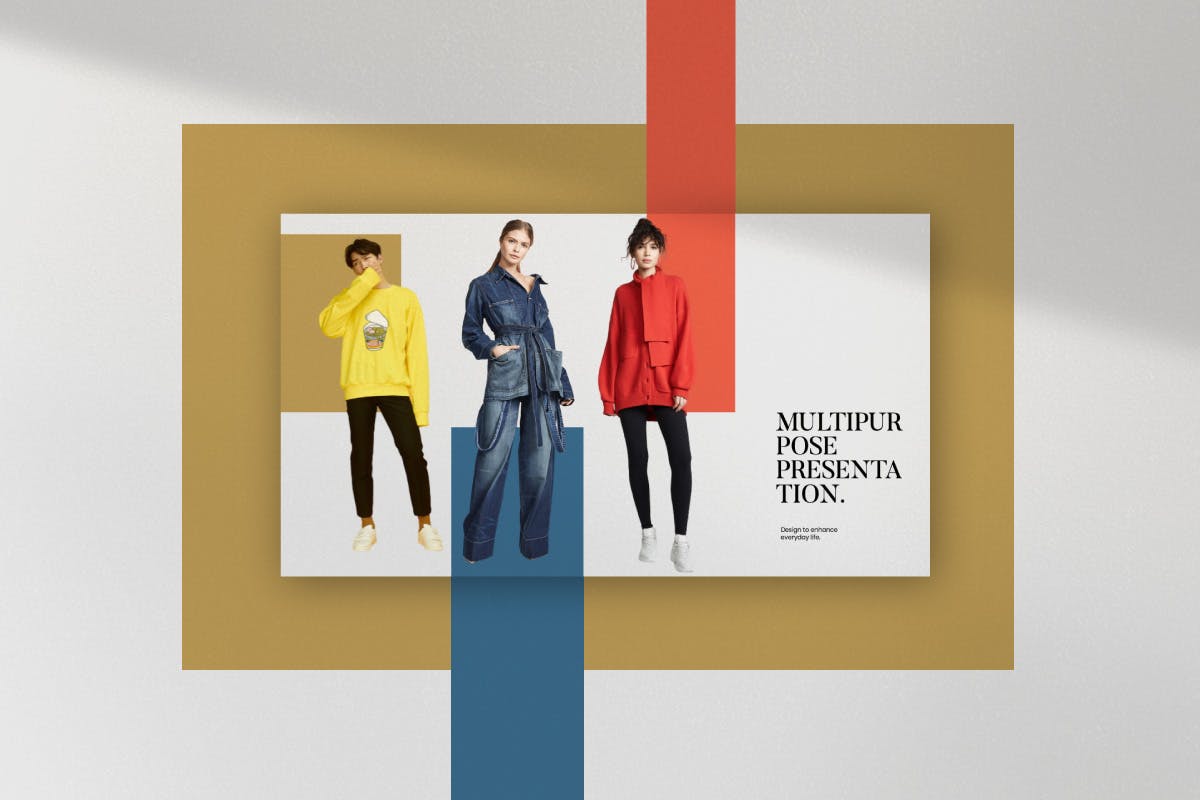 极简主义时尚品牌PPT模板下载（PPTX）