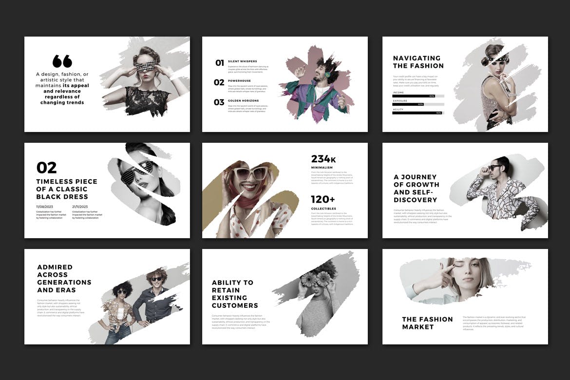 清新的画笔PPT模版 (PPTX)