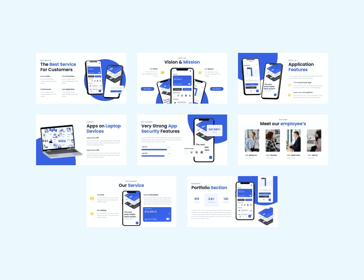 移动应用介绍PPT模版 (PPT,PDF)