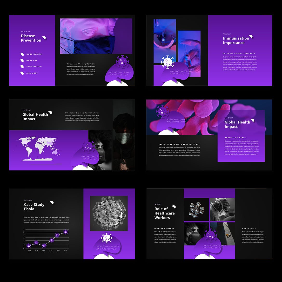 疾病和病毒变化PPT模版 (PPT)