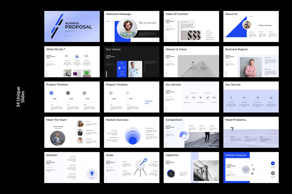 商业提案演示模板PPT模版 (PPTX)