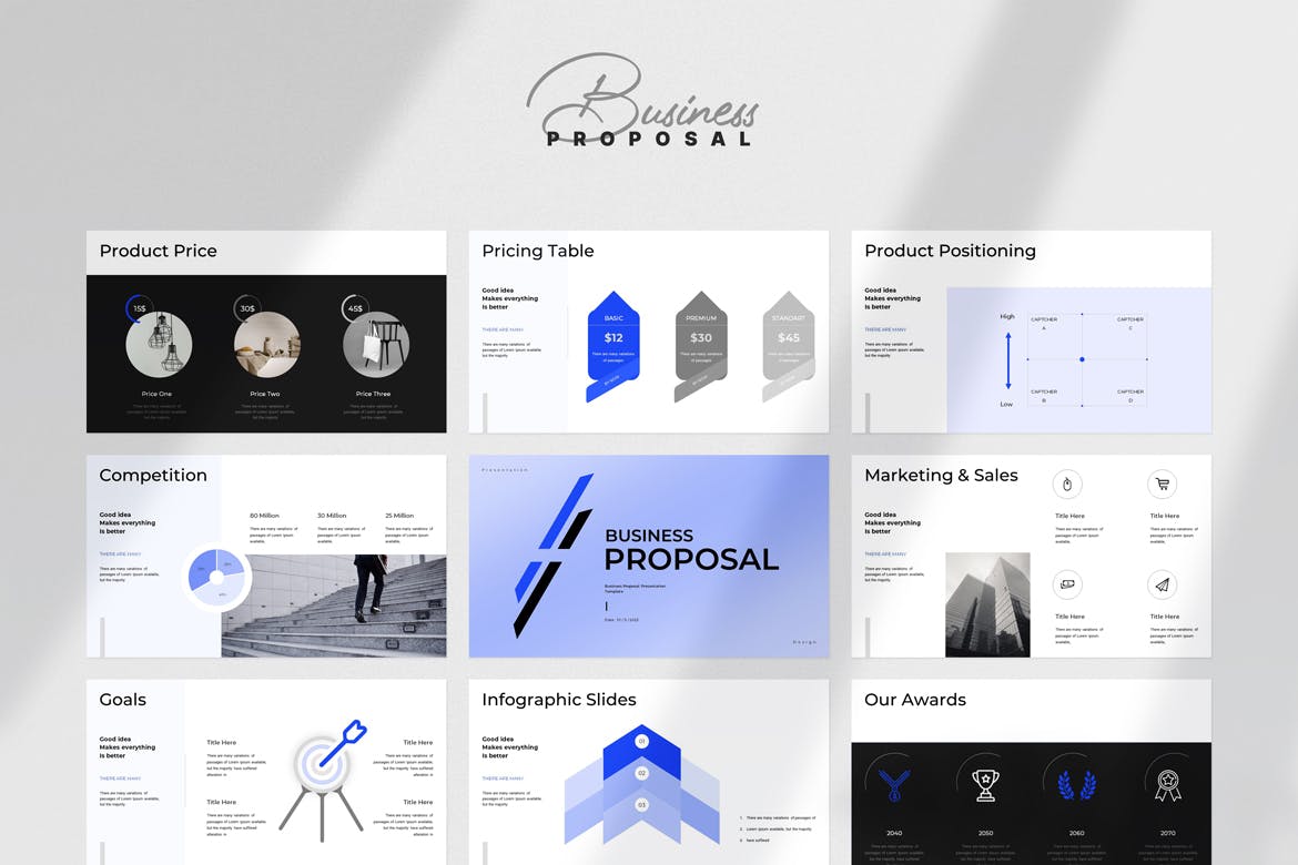 商业提案演示模板PPT模版 (PPTX)