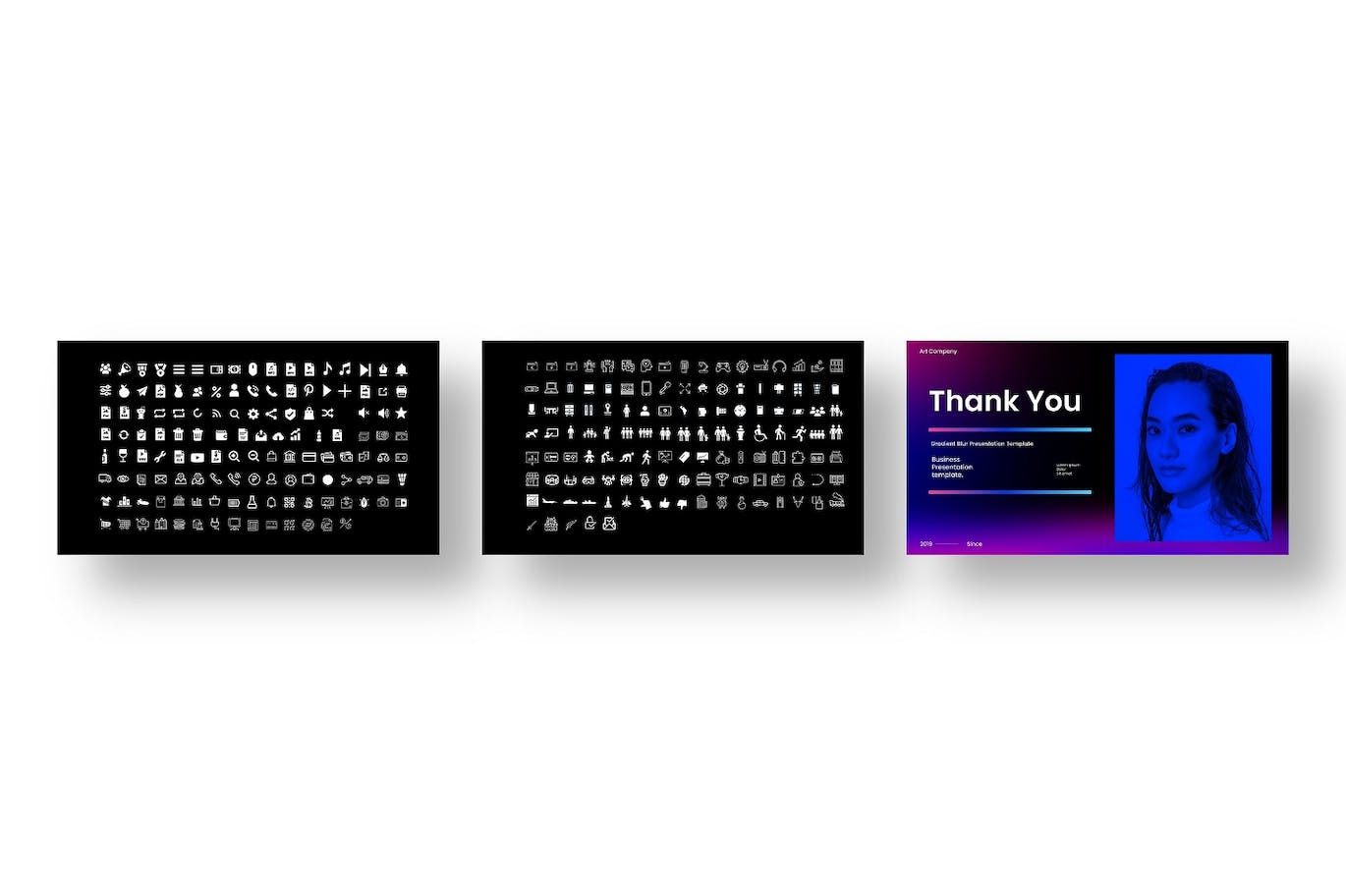 商业作品展示PPT模版 (PPTX)