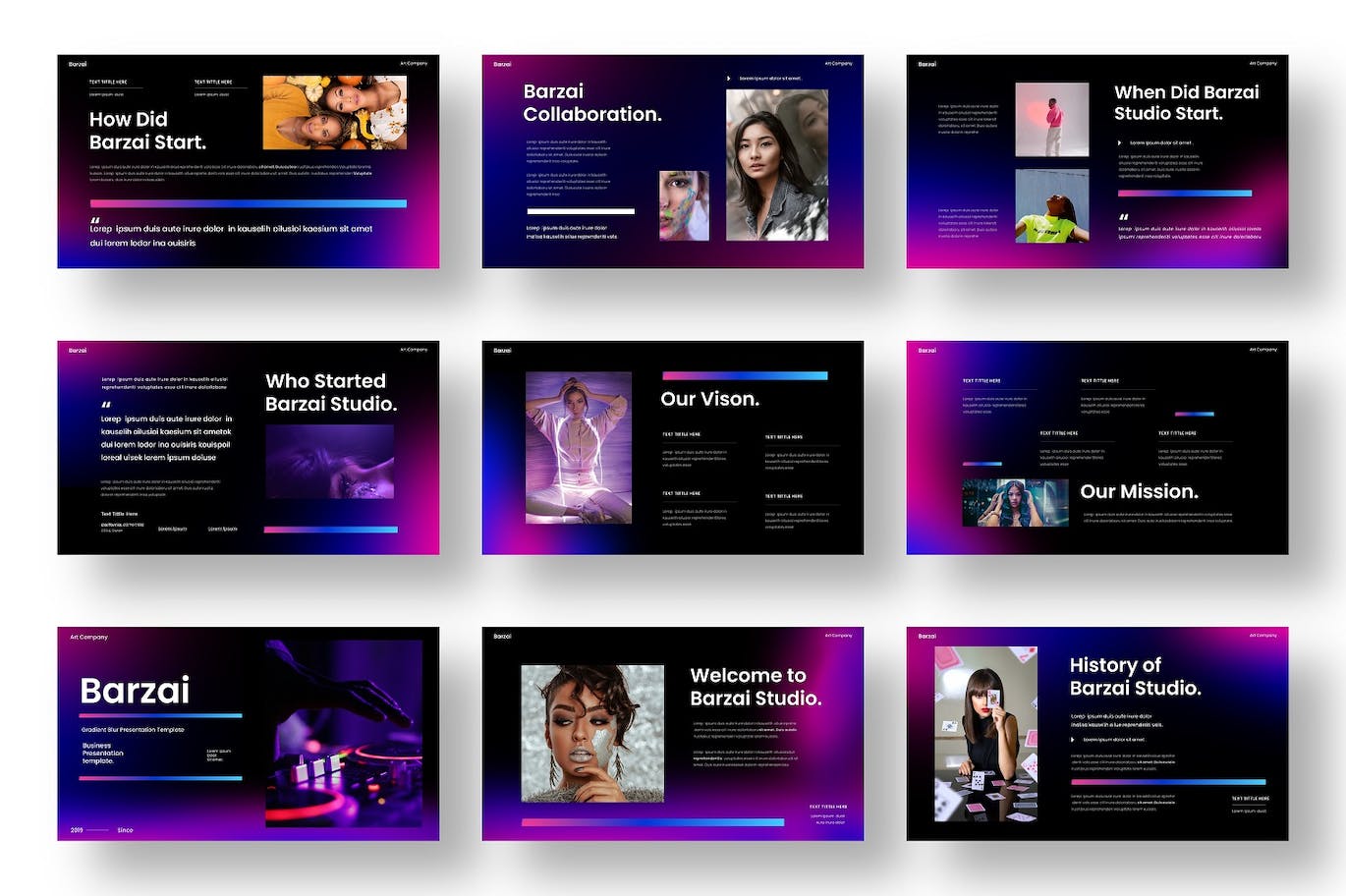 商业作品展示PPT模版 (PPTX)