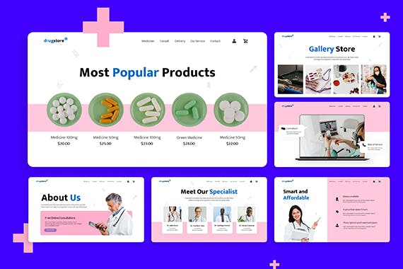 药店PPT模版 (PPT,PPTX)