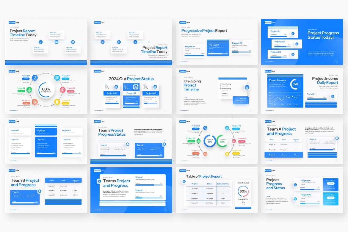 项目状态 PPT模版 (PPTX)