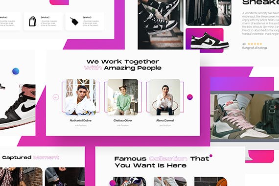 运动鞋PPT模版 (PPT,PPTX)